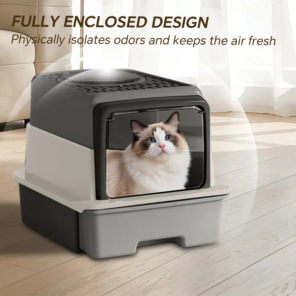 2026 Top-Rated Cat Litter Box, Pull-Out Drawer, No Scoop Needed, Fits Modern Home Decor - view 6