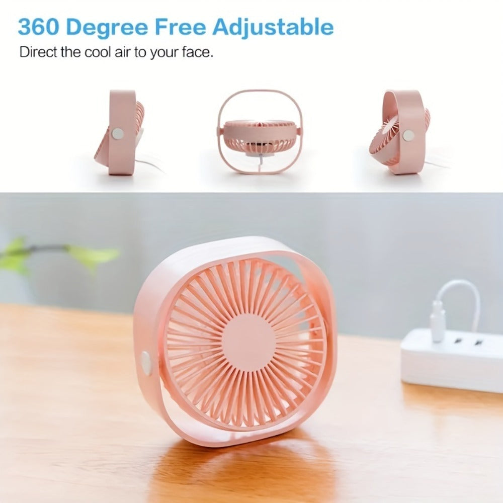 New Desktop Small Fan Rechargeable Desktop Fan Portable Office Student Dormitory Home Mini Fan Mute - view 5