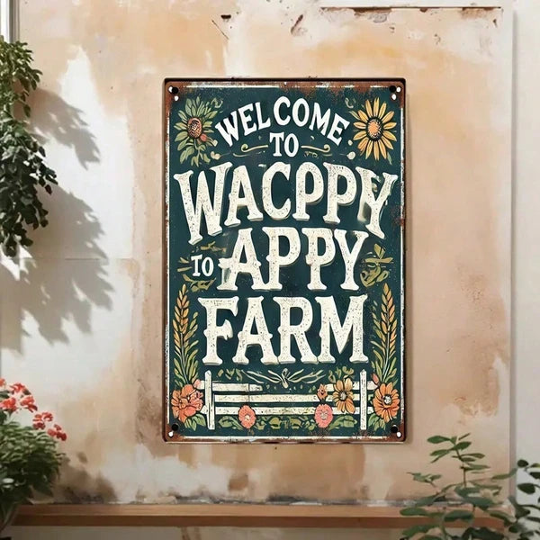 WACPPYAPPY Vintage Rustic Metal Sign Welcome To Farm, 8x12 Inch Decorative Iron Wall Plaque - view 5