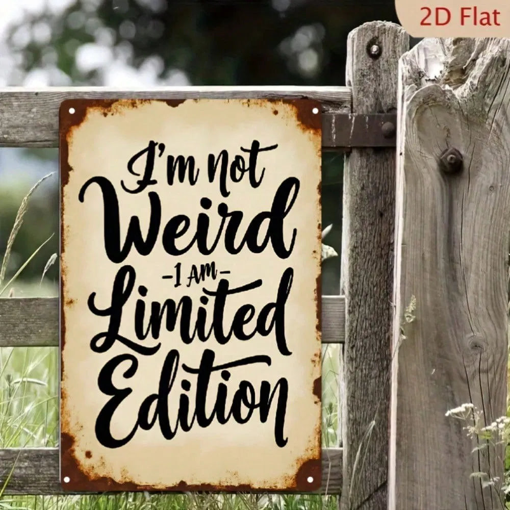Funny Metal Tin Sign 18x12 Inch, I'm Not A Freak I'm A Limited Edition Retro Wall Decor - view 6