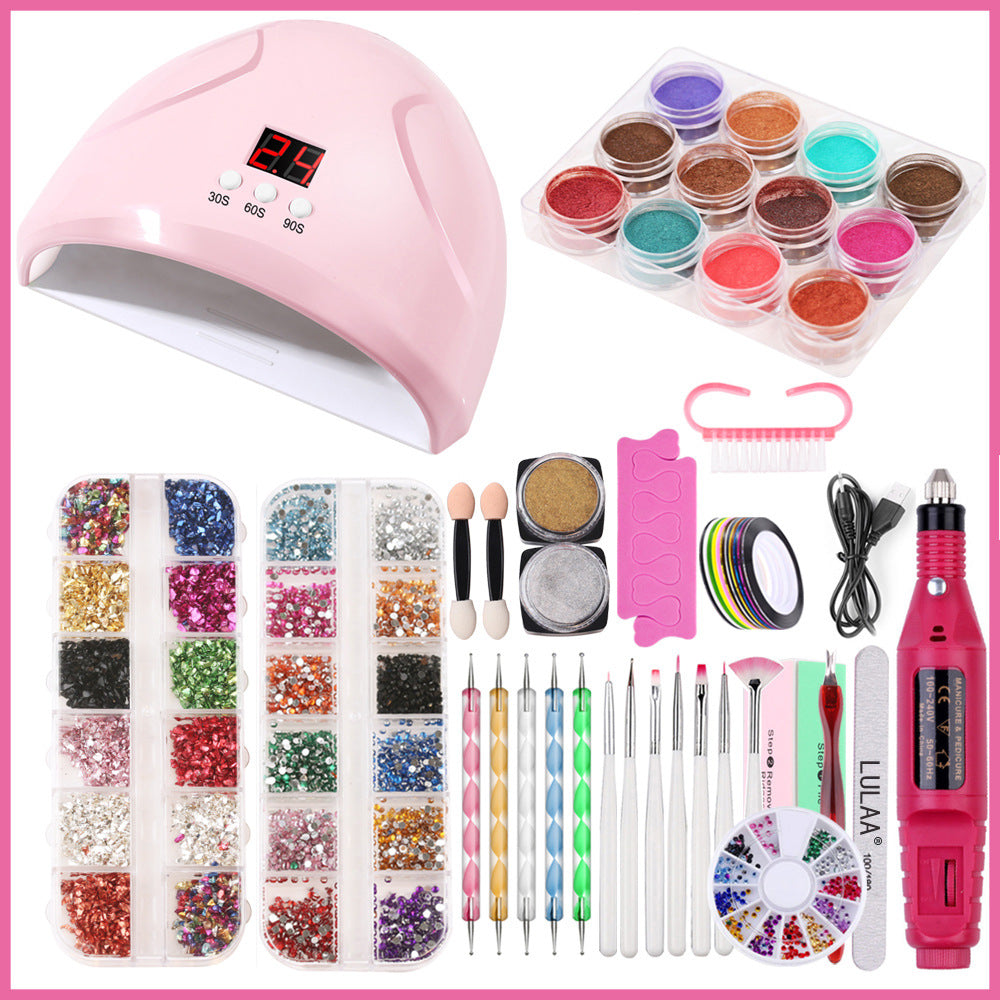 Nail Lamp Nail Art Sticker Drill Tool Set - view 6
