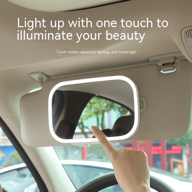 Car Portable Makeup LED Light Sun Visor Rearview Mirror Goddess Interior - view 10