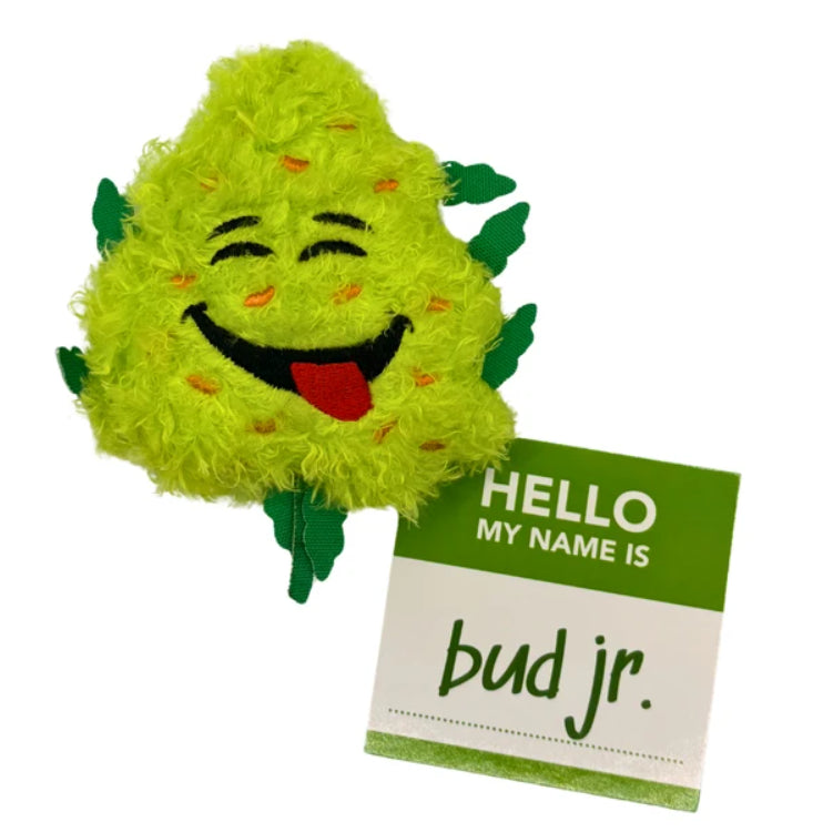 My Name Is Bud Jr, Funny Catnip Weed Nug Cat Toy, Cute Stuffed Parody Pot Nug, Cool Plush 420 Novelty Gift For Cats - view 9