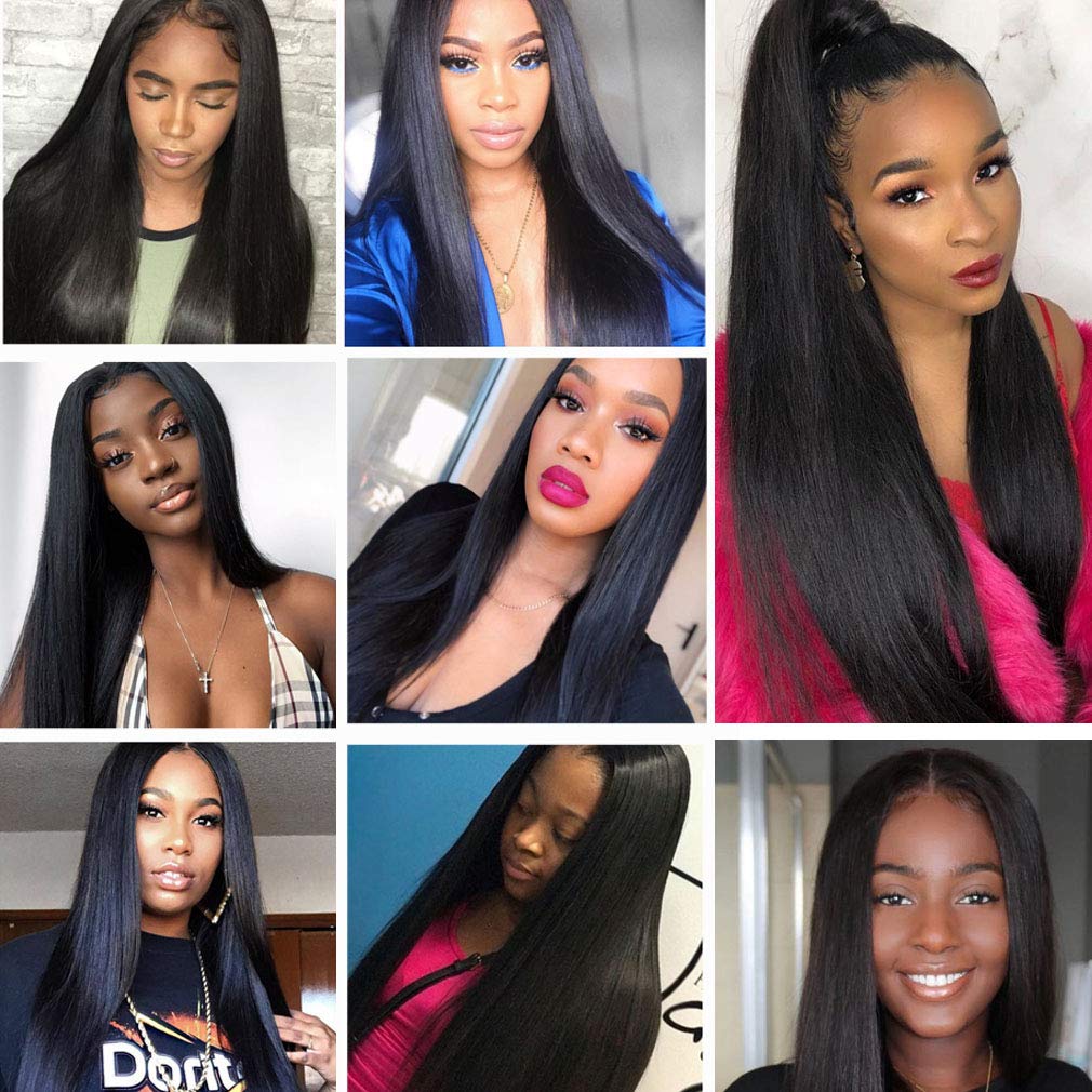 13x4 Lace Front Human Hair Wig Natural Color, Straight Texture, Density - view 2