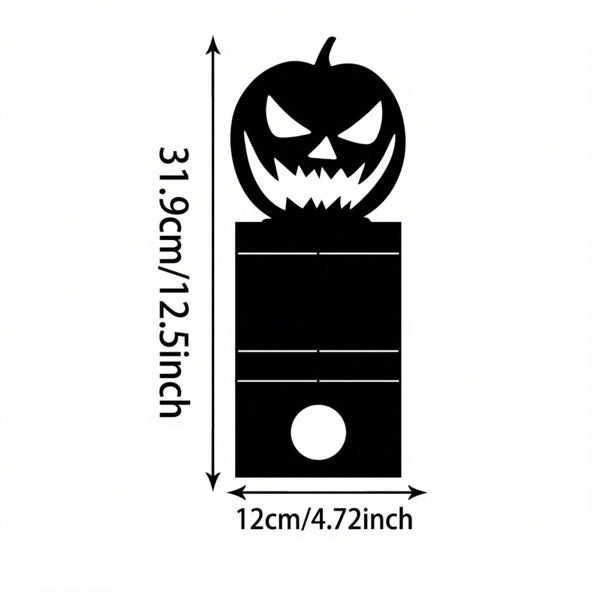 Gothic Halloween Pumpkin Candle Holder, Classic Black Candlestick, Spooky Haunted House Centerpiece Home Decor - view 6