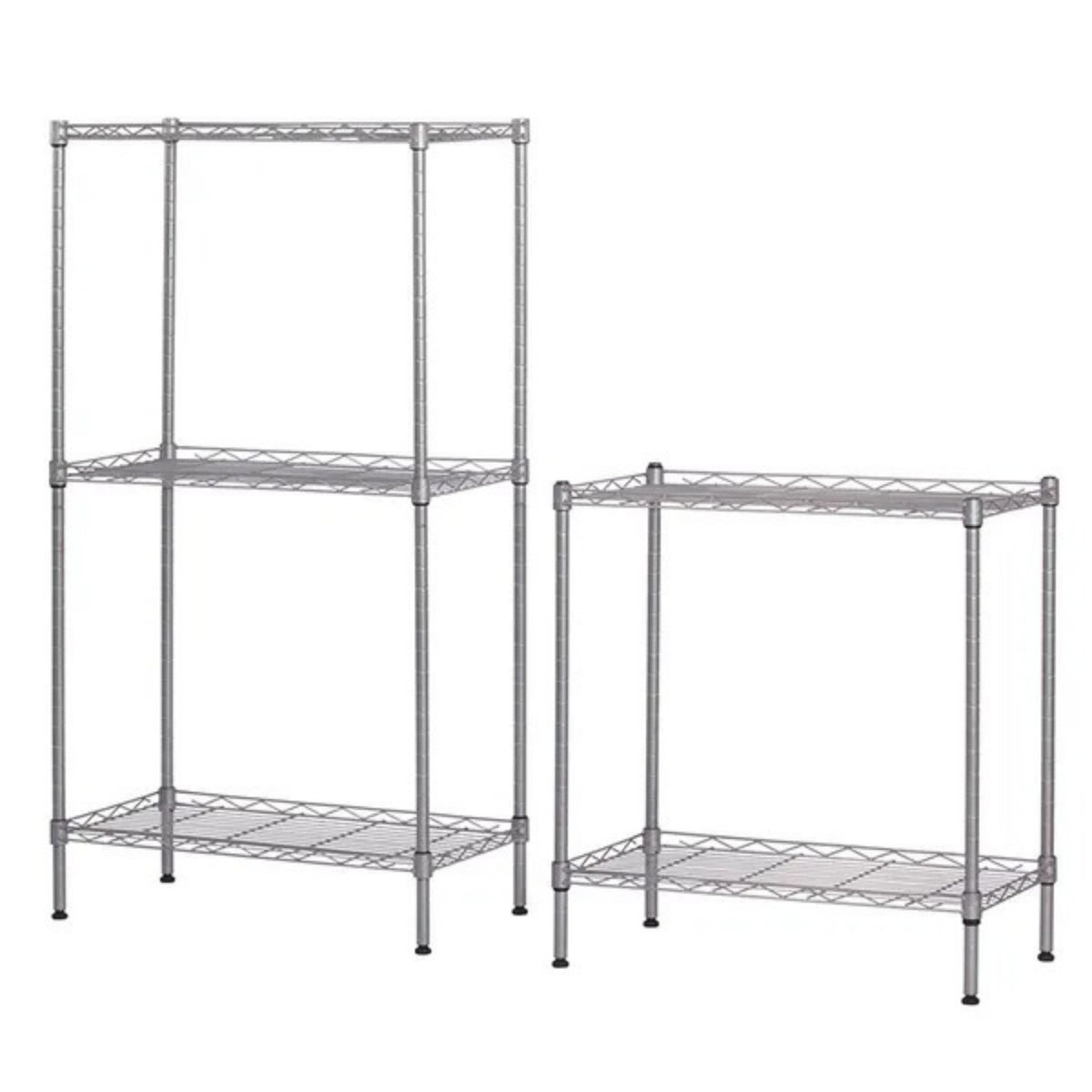 Changeable Assembly Floor Standing Carbon Steel Storage Rack Silver RT - view 5