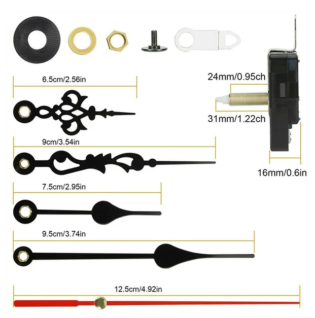 DIY Clock Parts Movement Quartz Mechanism Wall Replacement Repair Tool Hands Kit - view 5
