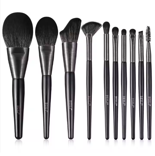 BEILI Low MOQ Ship Fast Custom High Quality Make Up Brushes Wholesale Wood Handle Premium Natural10pcs Makeup Brush - view 6