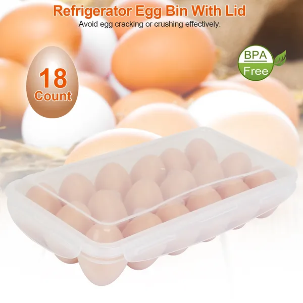 2Pcs Egg Holder Stackable Plastic Egg Storage Box Egg Rack - view 6