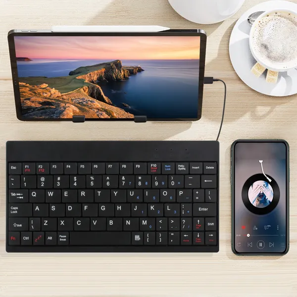 80 Keys Wired Keyboard Mini USB Connector Keyboard Portable Durable Keyboard With Carry Bag - view 5