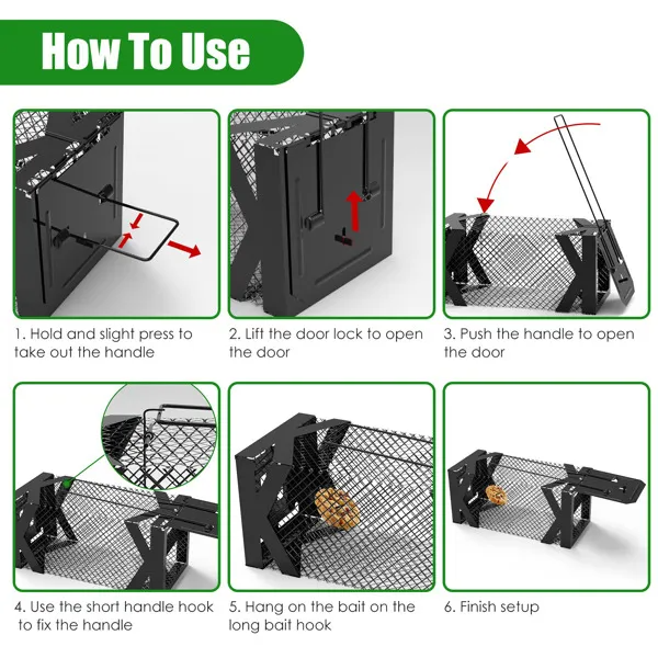 Humane Mouse Trap Cage, Non-Lethal No ElectricityGlueChemicals, Heavy Duty 1.15mm Metal - view 5