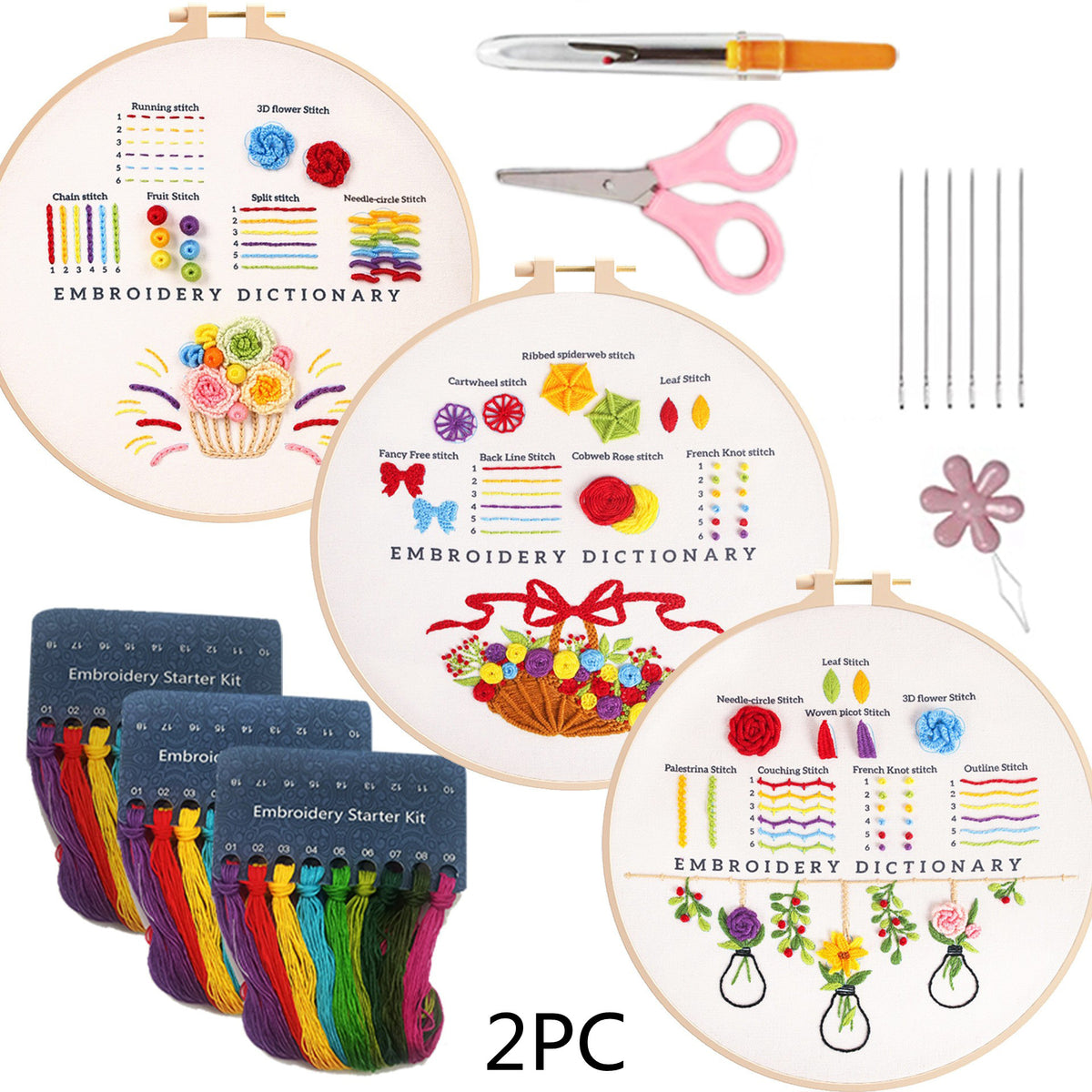 English Novice Handmade Sewing Kit Lu Embroidery Cross Practice Bag - view 7
