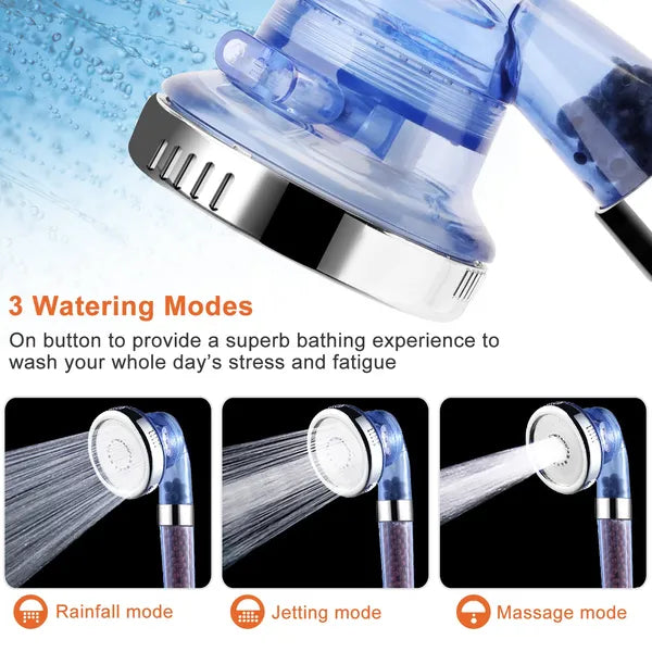 Ionic Filtration Shower Head High Pressure 3 Mode Stone Water Saving Bath Handheld Shower - view 5