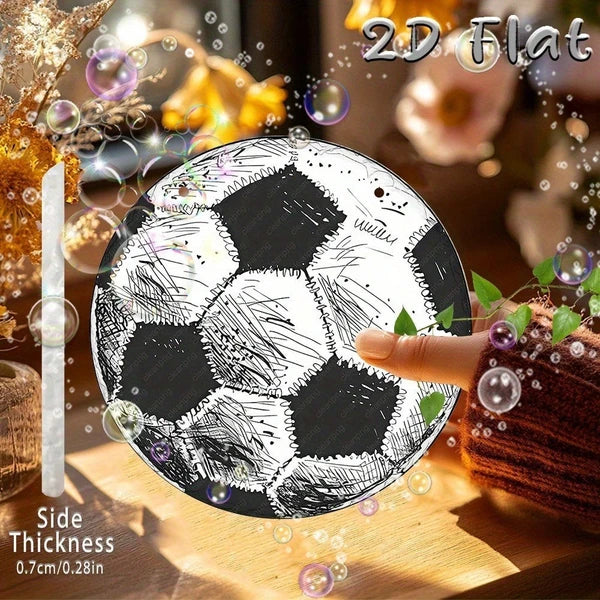Bohemian Football Metal Sign, Bohemian Football Metal Sign, Metal Sign, Minimalist Soccer Stepping Stone Wall Hanging - view 5