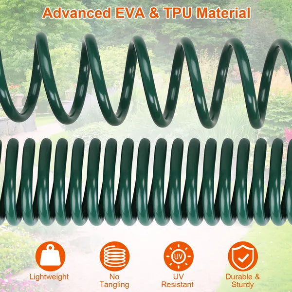 EVA Recoil Garden Hose Flexible Self-coiling Water Hose With 3/4' And 1/2' Adapter With 7 Spraying Modes For Boat - view 5
