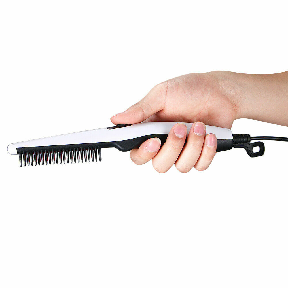 Negative Ion Hair Straightener Styling Comb Hot Comb Press Beard Brush For Men Must Provide A Hazardous Materials - view 3