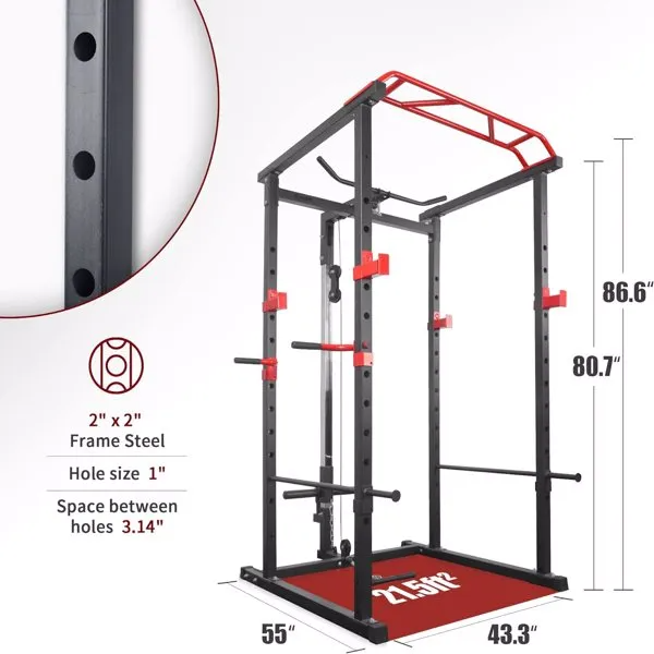 Home Gym Sets Multi-functional Power Cage,Home Adjustable Pullup Squat Rack - view 5