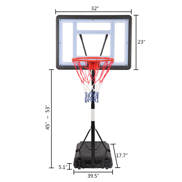 Same Model Code 13290080-HY-B064S Portable Movable Swimming Pool PVC Transparent Backboard Basketball Stand Basket - view 6
