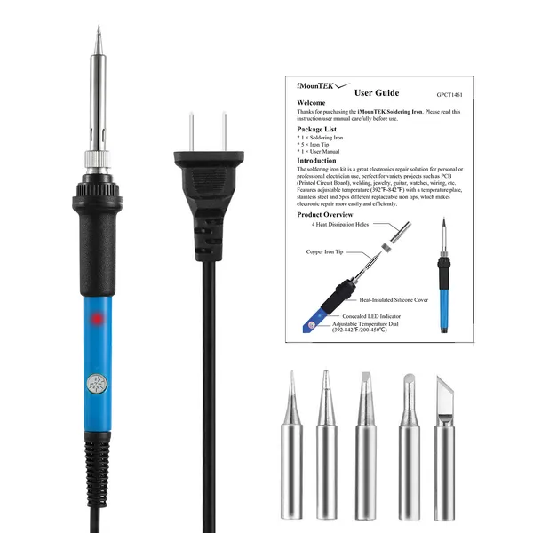 Soldering Iron 110V 60W Adjustable Temperature PCB Electric Welding - view 6