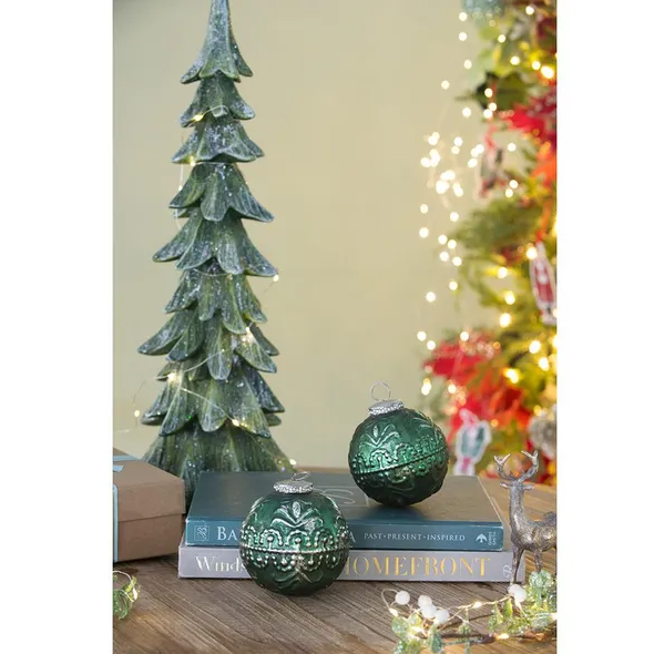 D3.9 Christmas Ball Ornaments, Glass Decorative Hanging Ball Christmas Tree Ornaments For Holiday Party Decorations - view 9