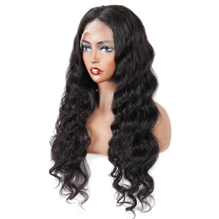 13x4 Front Lace Loose Human Hair Wig Natural Color Density - view 5