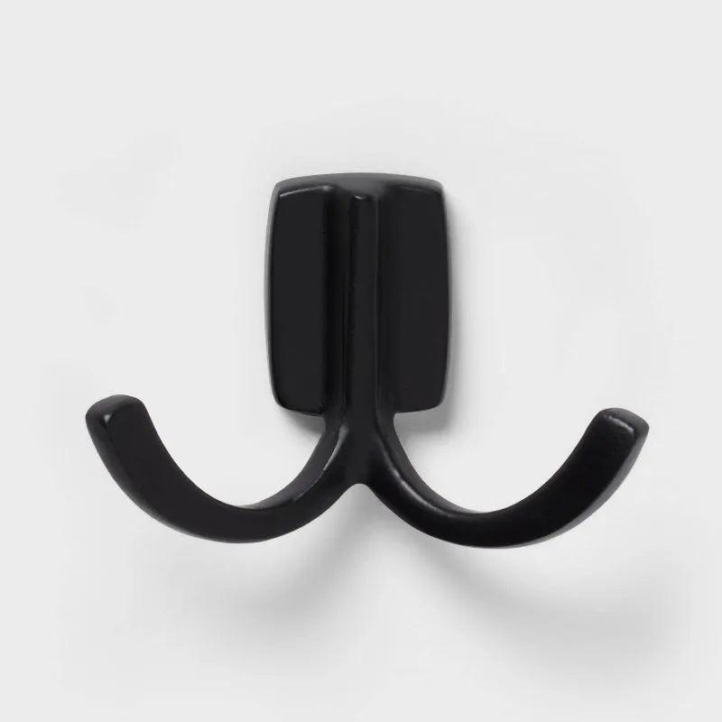 Modern Octopus Hook Matte Black: Cast Aluminum Towel Hook, Powder-Coated, 20lb Capacity - view 6