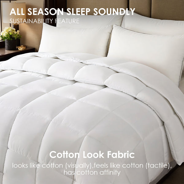 2-Pack Large White Plaid Duvet Inserts. Soft And Comfortable With Skin-friendly Warmth. Suitable For All Seasons - view 5