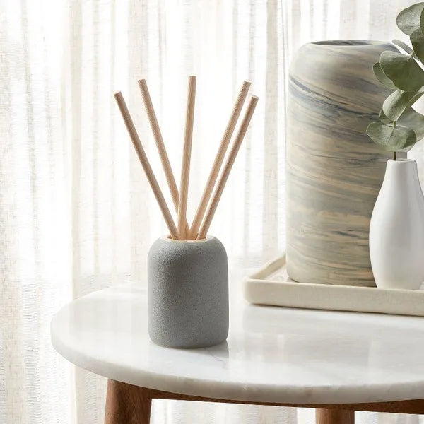 100ml Matte Textured Ceramic Lavender Eucalyptus Diffuser Gray: Home Aromatherapy, No Battery - view 3