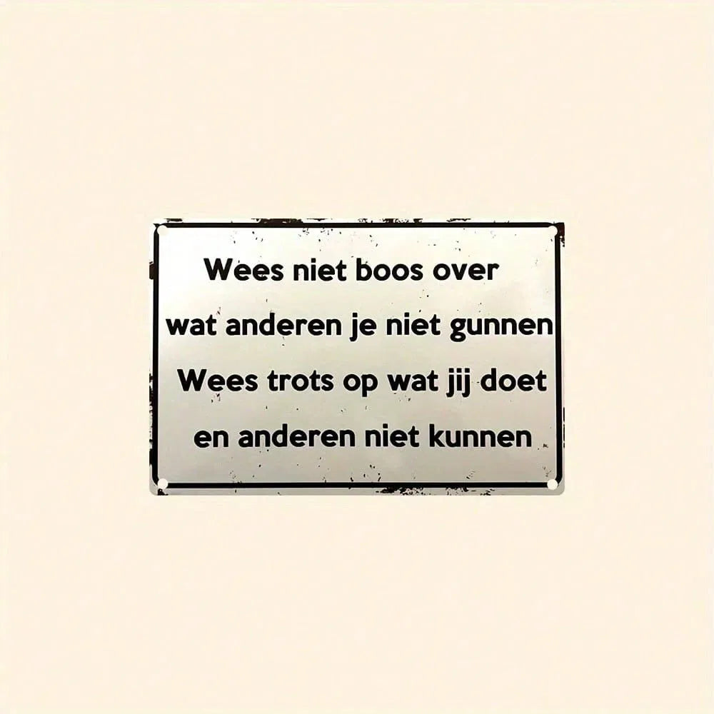 1pc Vintage Dutch Inspirational Quotes Iron Sign, Farmhouse Wall Art For Home Cafe Bedroom - view 6