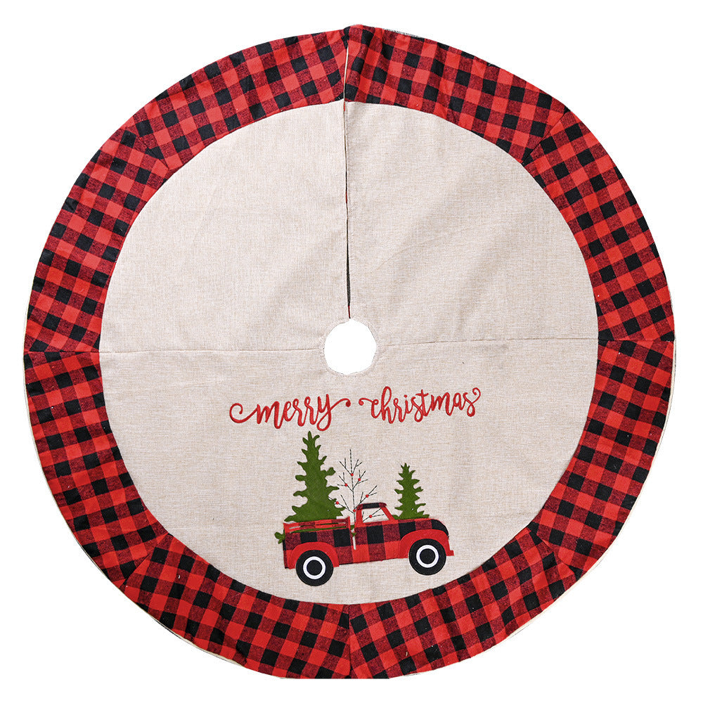 Linen Tree Skirt Car Christmas Tree 120CM Christmas Decoration Tree - view 5