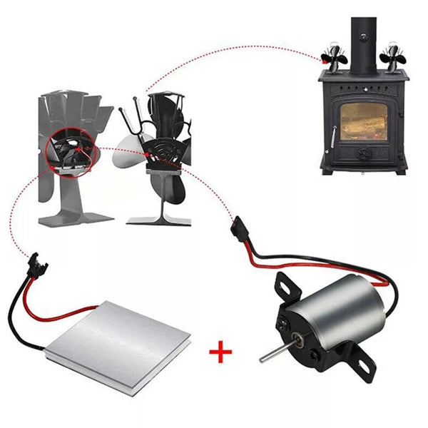 For Stove Burner Fan Fireplace Heating Replace Parts Eco Friendly Motor Tool - view 10