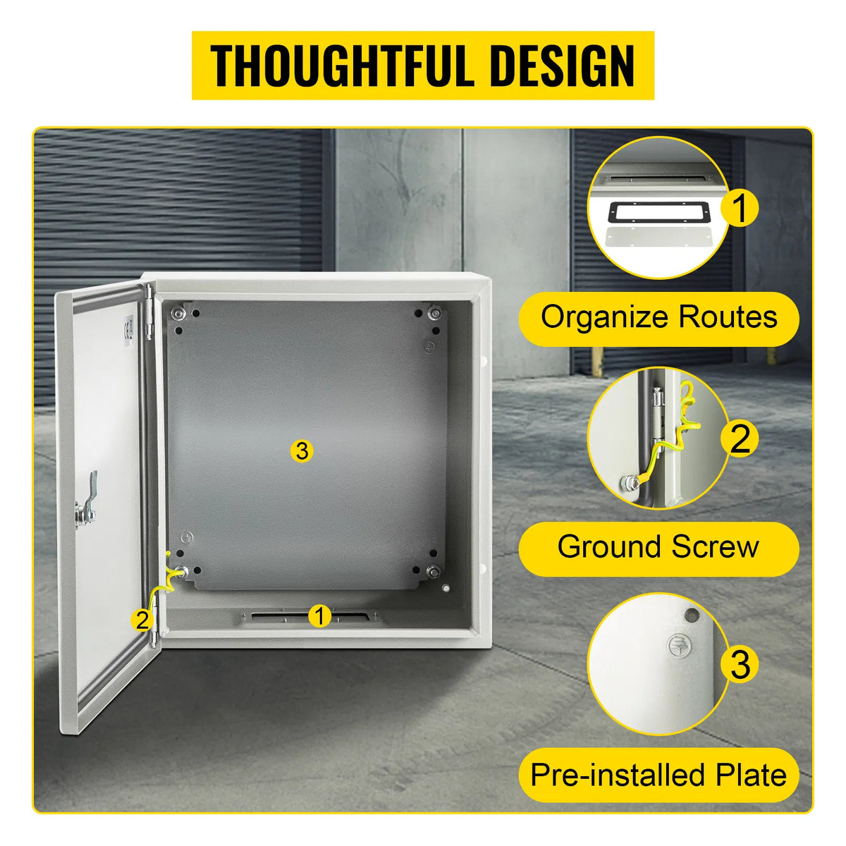 VEVOR NEMA Steel Enclosure, NEMA 4X Steel Electrical Box, IP66 Waterproof & Dustproof - view 7