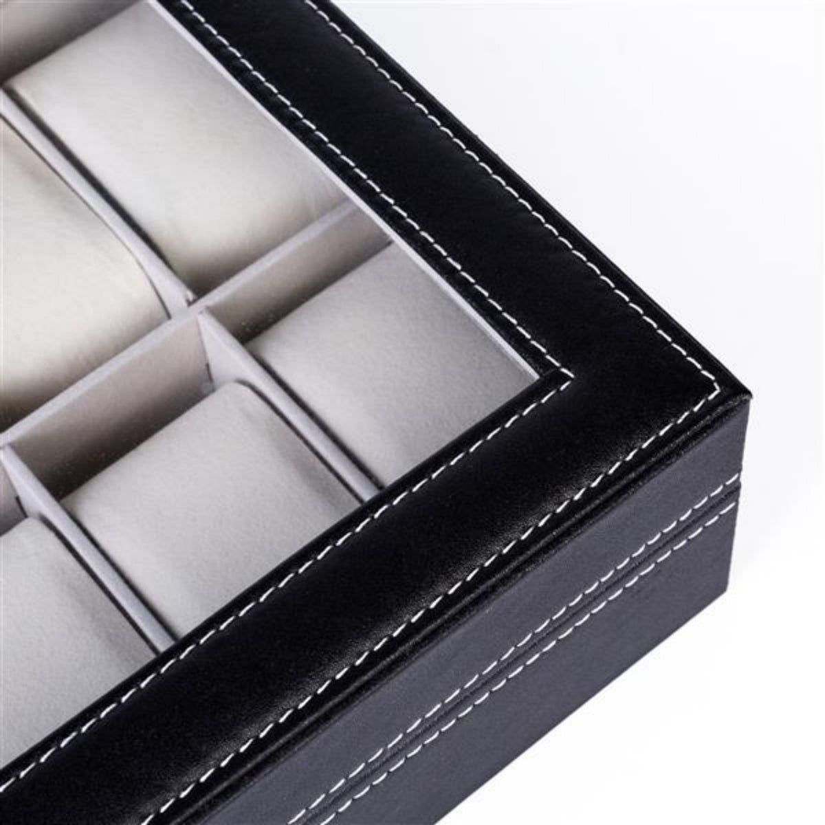 12 Slot Leather Watch Box Display Case Jewelry Organizer For Men Women - view 5
