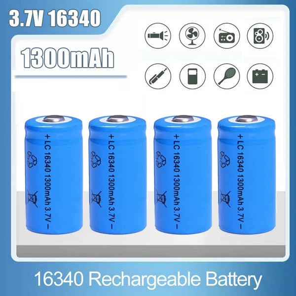 4 Stück Wiederaufladbare Li-Ionen-Akkus 3,7 V 1300 MAh Mehrzweck-Akkus+Ladegerät - view 5