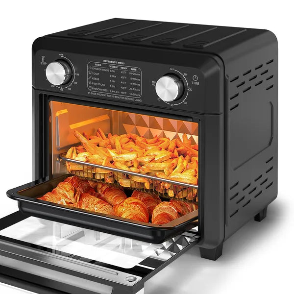 11QT Compact Air Fryer Toaster Oven, 1000W Convection Countertop Oven With Reference Menus, 2-Slice Toaster - view 5