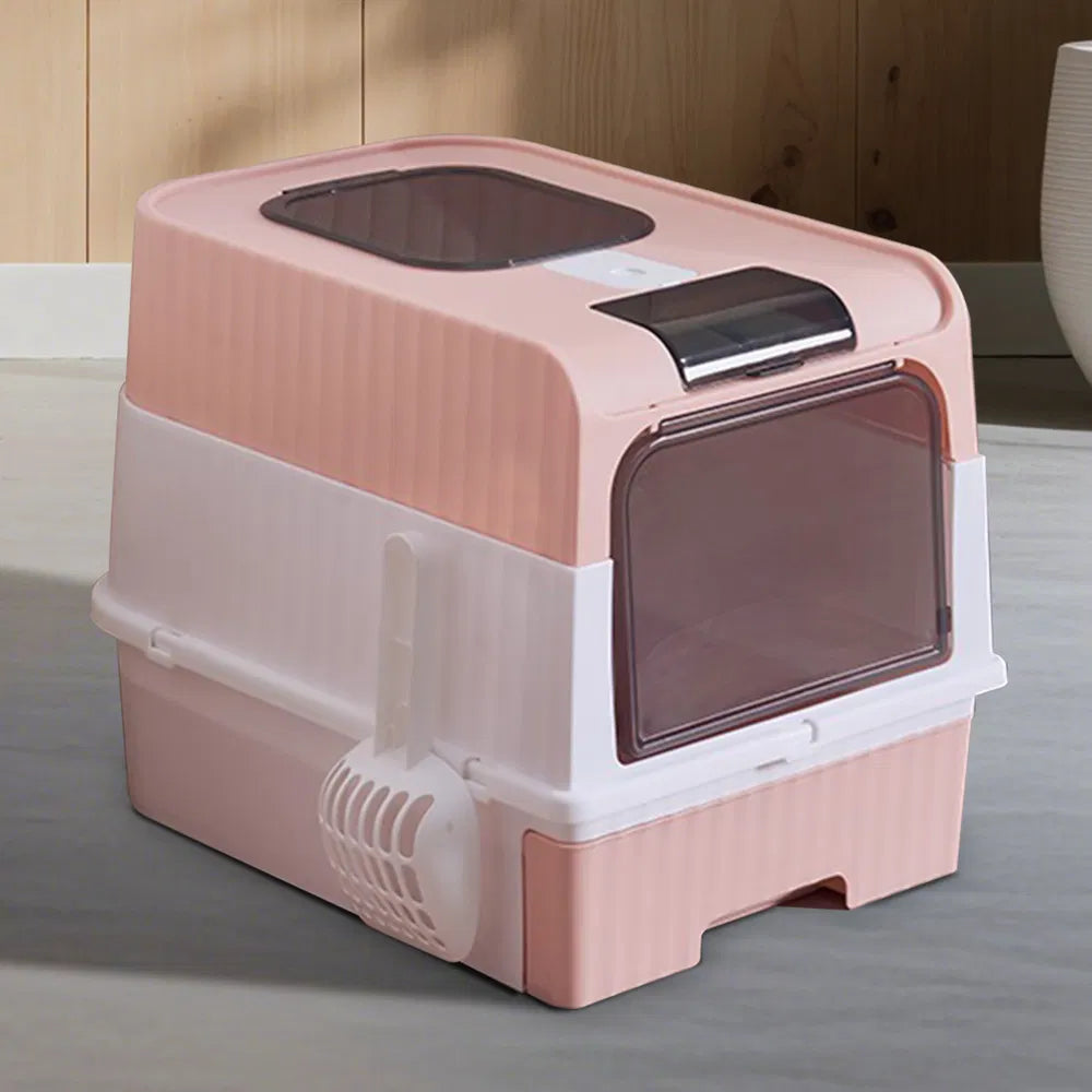 Fully Enclosed Magic Cube Litter Box, Top&Front Entry, Pull-Out Drawer, Anti-Splash Odor Control, Large For Big Cats - view 9