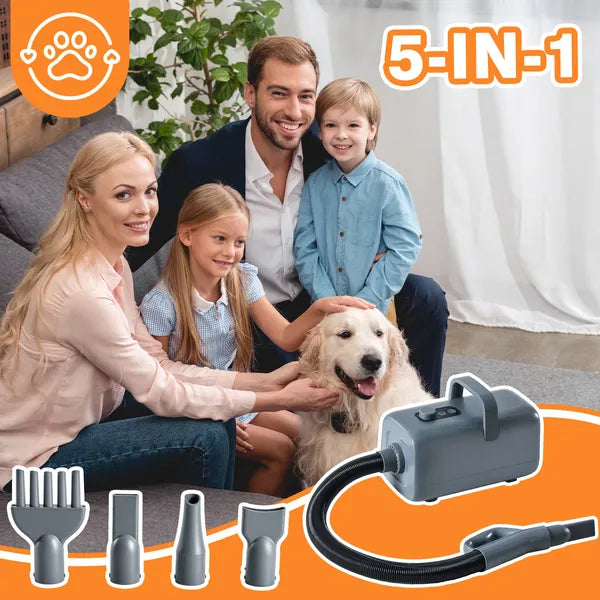 1550W High Velocity Pet Blow Dryer With Heater For Grooming, Speed Temperature Adjustable Dog Blower Grooming Dryer - view 7