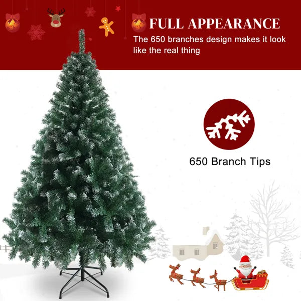 6FT Iron Leg White PVC 812 Branches Christmas Tree - view 5