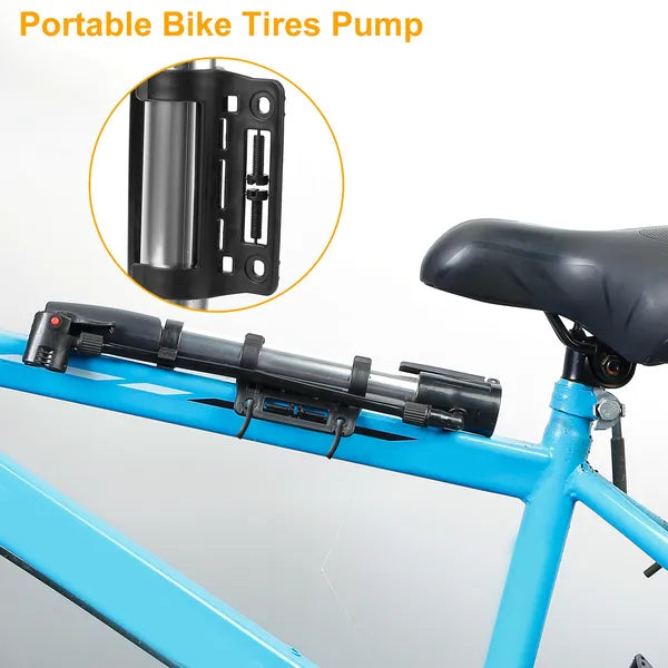 Mini Bike Pump Portable Bicycle Tire Inflator Ball Air Pump W / Mount Frame For Mountain Road Bike - view 5