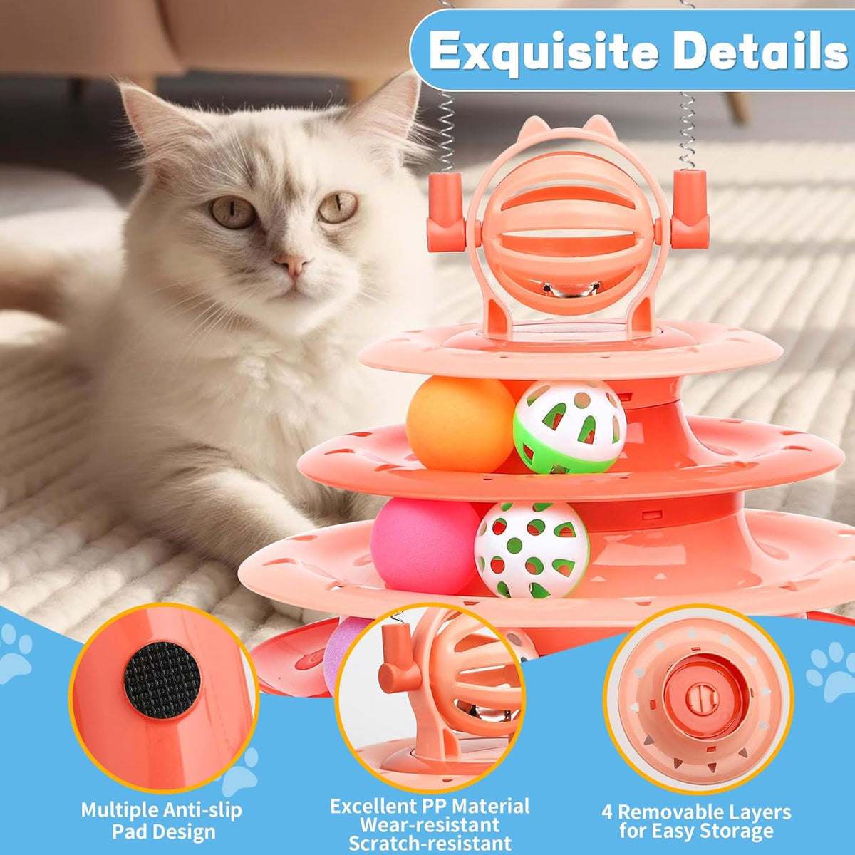 Cat Toys For Indoor Cats Kitten Toys Interactive Cat Toy Cat Puzzle Toy Cat Ball Toy - view 10