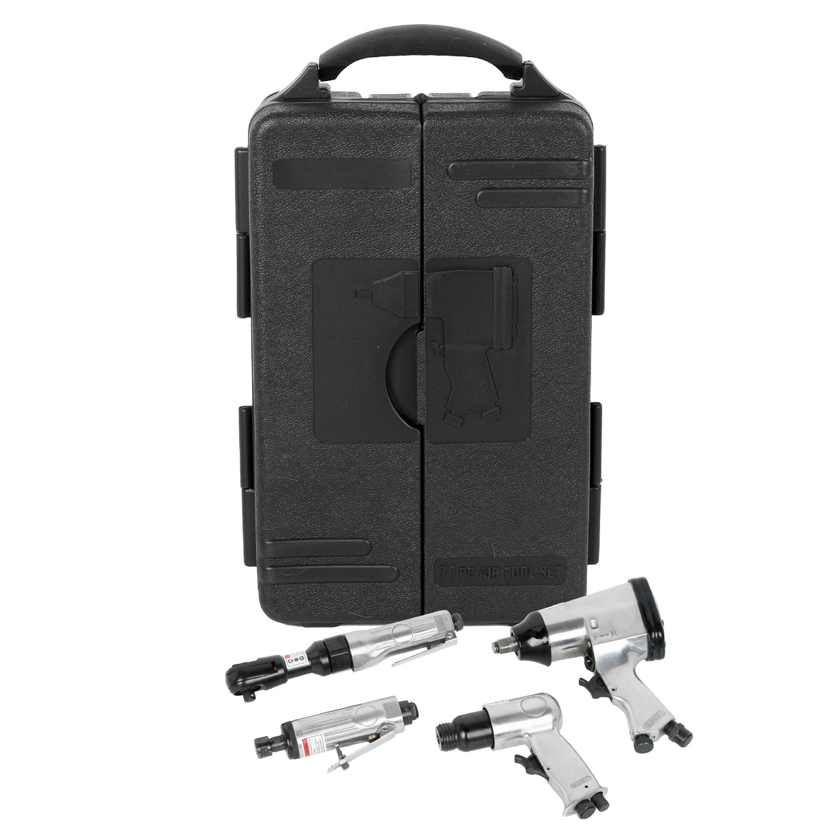 71 Piece Air Tool And Accessories Kit, Impact Wrench, Air Ratchet, Die Grinder, Aire Hammer, Hose Fittings, Storage Case - view 8