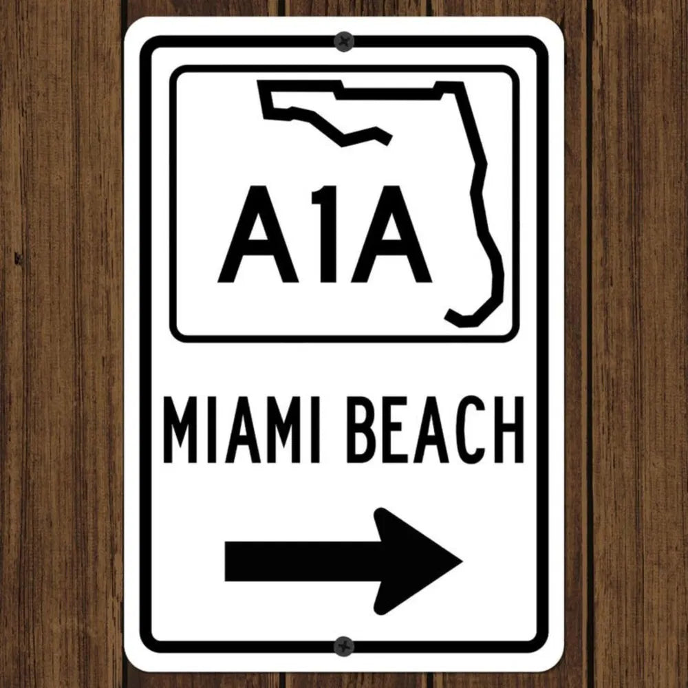 Miami Beach Florida Highway Sign Metal Wall Decor Souvenir Art - view 6