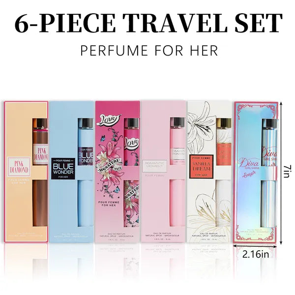 6pcs Travel Set, Women'S Eau De Parfuma Spray, Long Lasting Fragrance, 6 Different Flavor, Perfect For Holiday Gifts - view 10