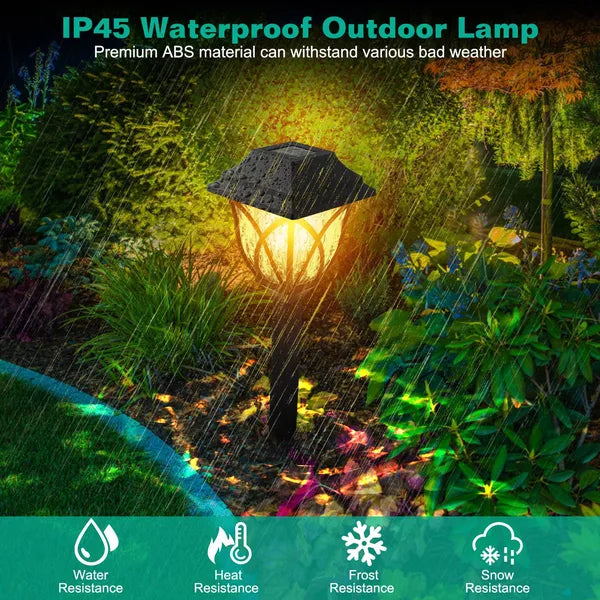6Pack Solar Powered Stake Light Outdoor Decorative Landscape Lamp IP45 Waterproof Auto On Off Outdoor Light For Pathway - view 5