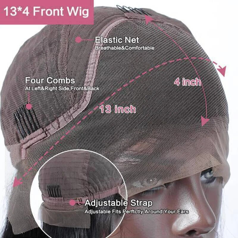 13x4 Lace Frontal Human Hair Wig P4 27 Body Wave Density - view 6