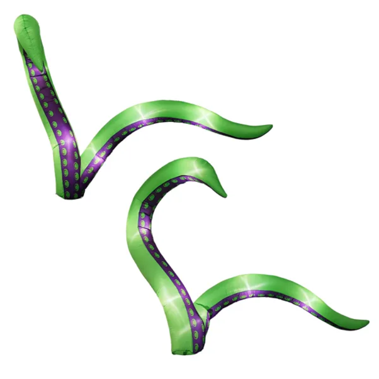 2 Pack Halloween Inflatable Octopus Tentacles Outdoor Decorations, Blow Up Hanging Decoration With Built-in LED Lights - view 10