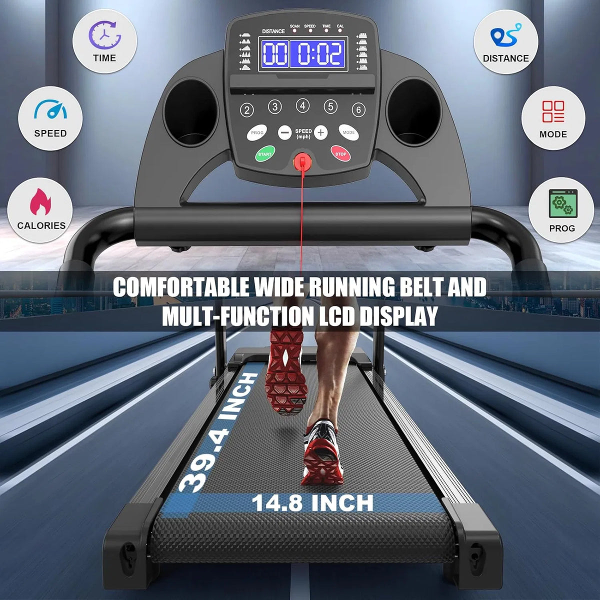 Foldable Treadmills for Home, Portable Treadmill with Handles, 2.5HP Treadmills 300 lb Capacity, APP Control - view 7