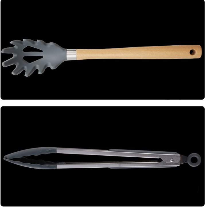 Direct Selling Wooden Handle Silicone Kitchen Utensils And - view 6