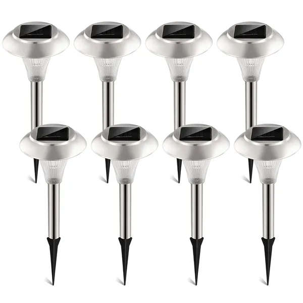 8Packs Solar Garden Lights Outdoor IP44 Waterproof Solar Pathway Lights Color Changing Landscape Lamps - view 2