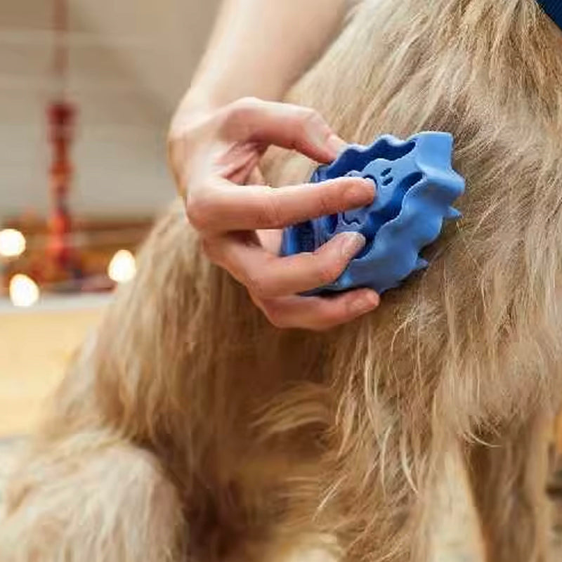 Dog Brush For Grooming And Shampooing - Blue Brush For Dogs - view 7